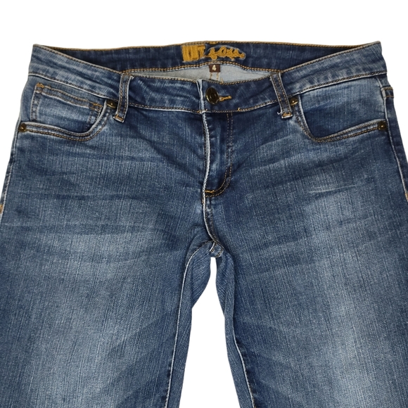 Kut from the Kloth Straight Leg Jeans Mid Rise 4 Womens Blue Stretch KP782MA2 - Picture 7 of 13